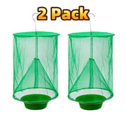 2 Pack Home Supplies,Ranch Fly Trap - Reusable Fly Trap With Tray For Indoor Outdoor Hanging Farms,Stable,Garden,Orchard,Household Items Deals,Holiday Big Savings